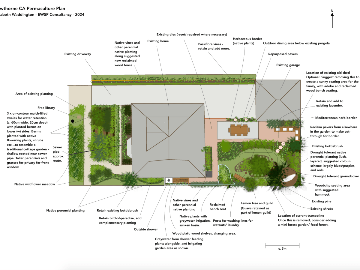 Native Plant Family Garden Design in Hawthorne,&nbsp;California