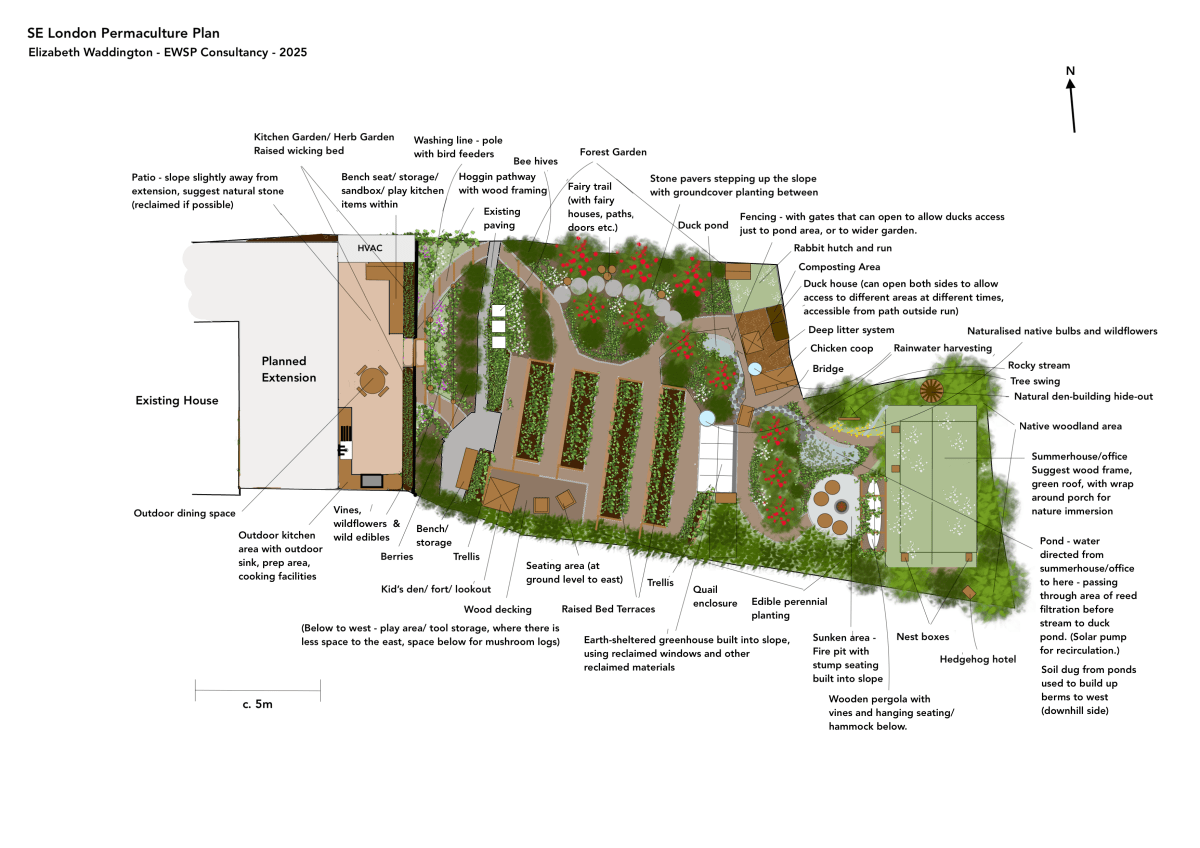 London Landscape Design – Sustainable Design for a Steeply Sloping Family&nbsp;Garden
